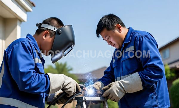 Thợ hàn sắt inox tại Thuận An