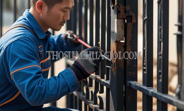 Thợ sửa cửa sắt phường Bình An cũ liên hệ 10 phút có