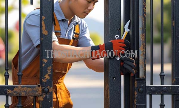 Thợ sửa cửa sắt phường Bình Khánh cũ giá rẻ 20 phút có mặt