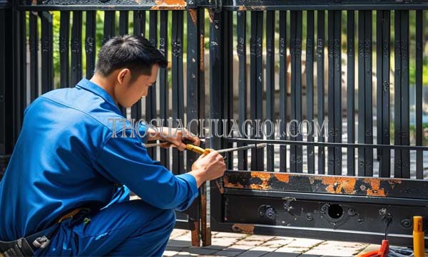 Thợ sửa cửa sắt phường Linh Tây cũ uy tín 15 phút đến nơi