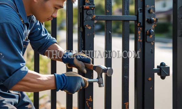 thợ sửa cửa sắt xã lê minh xuân giá rẻ