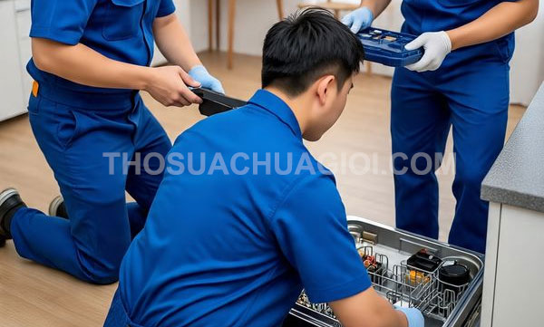 Thợ sửa máy rửa chén phường Phú Định