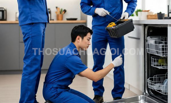 Thợ sửa máy rửa chén tại Thuận An