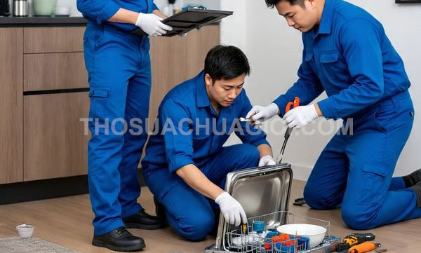 Thợ sửa máy rửa chén tại phường Phú Định