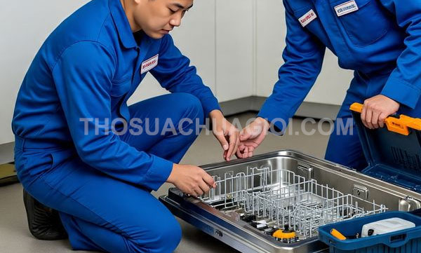 Thợ sửa máy rửa chén tại xã Đông Thạnh