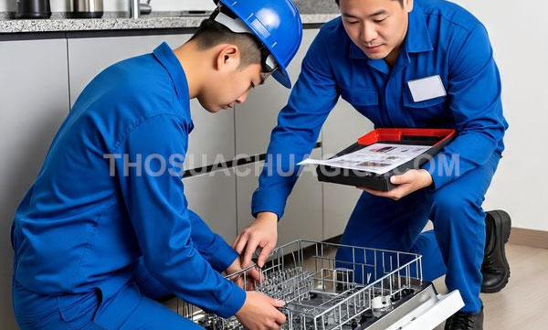 Thợ sửa máy rửa chén tại xã Thái Mỹ