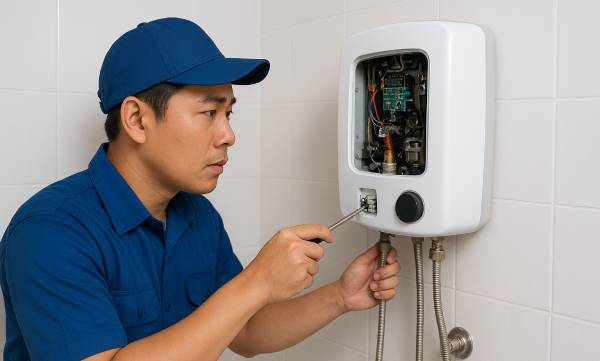Thợ sửa máy tắm nước nóng tại Cẩm Lệ 10 phút có mặt tận nhà