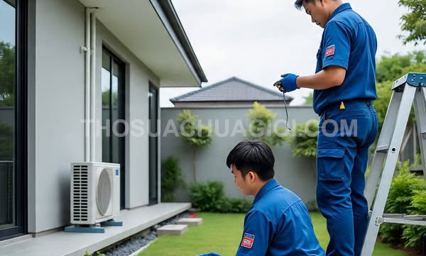 thợ tháo lắp máy lạnh tại xã Hưng Long