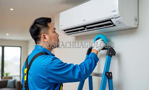 Thợ vệ sinh máy lạnh phường Bình Thọ cũ uy tín 15 phút đến nơi