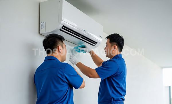 Thợ vệ sinh máy lạnh phường Đông Hưng Thuận