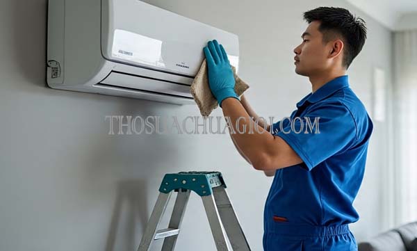 Thợ vệ sinh máy lạnh phường Phú Hữu cũ chất lượng 25 phút có