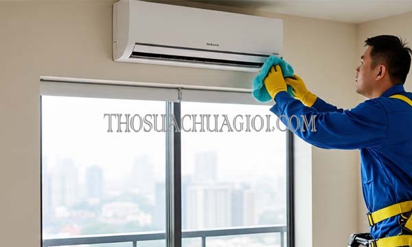 thợ vệ sinh máy lạnh phường thạnh lộc giá rẻ