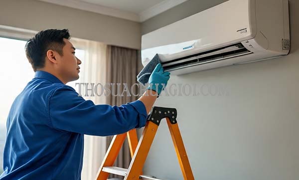 Thợ vệ sinh máy lạnh phường Thạnh Xuân cũ uy tín 15 phút đến nơi