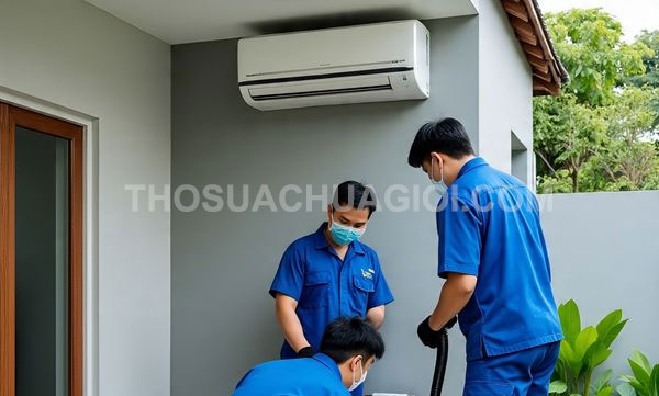 Thợ vệ sinh máy lạnh phường Phú Thạnh mới giá rẻ 15 phút đến nơi