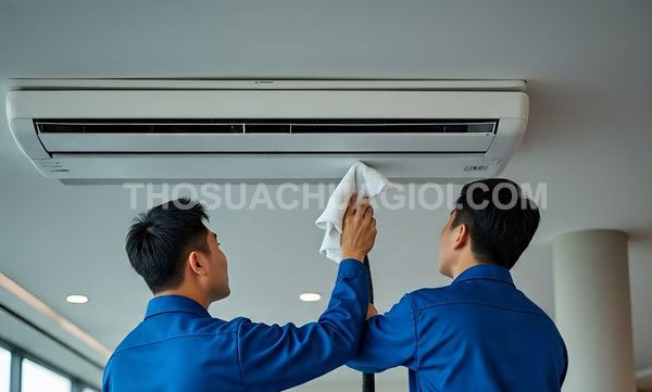 Thợ vệ sinh máy lạnh phường Trung Mỹ Tây mới chất lượng 30 phút có