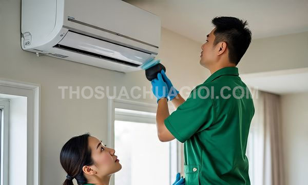 thợ vệ sinh máy lạnh xã Tân An Hội