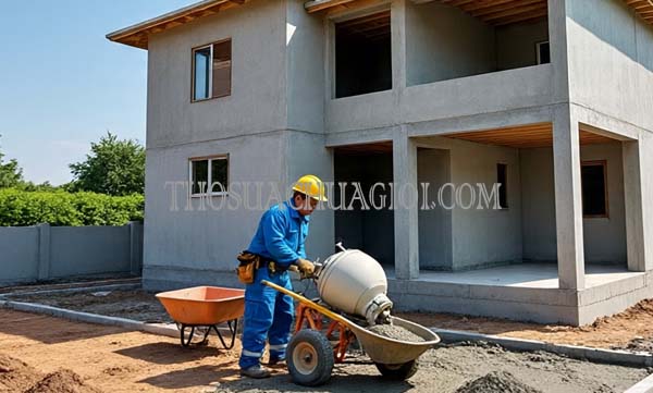 Thợ xây nhà phường Tân Chánh Hiệp cũ chất lượng 25 phút có