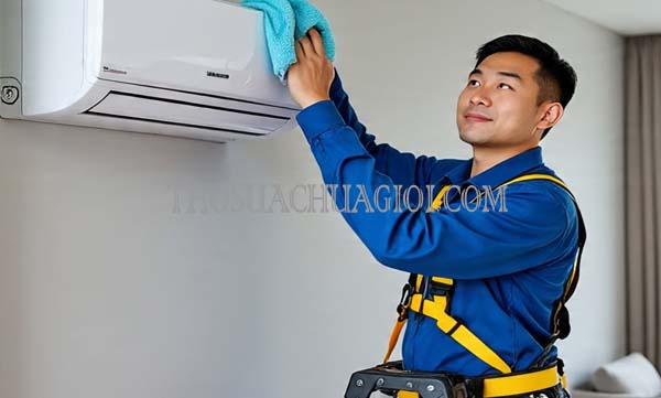 vệ sinh máy lạnh đồng xoài uy tín
