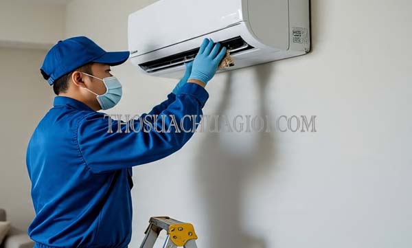 Thợ vệ sinh máy lạnh phường Bình Khánh cũ chất lượng 25 phút có