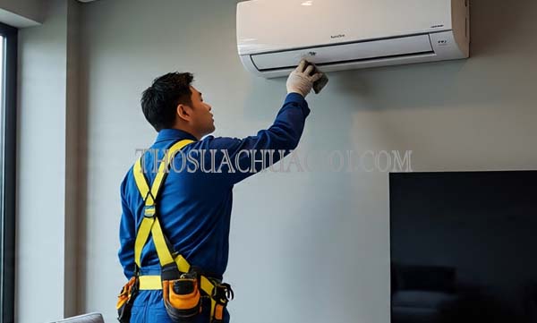 thợ vệ sinh máy lạnh phường Tân Phong cũ chất lượng 25 phút có
