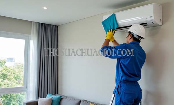 vệ sinh máy lạnh xã hòa phú giá rẻ