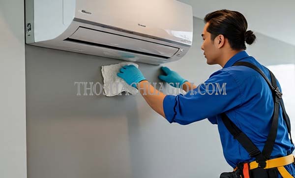 vệ sinh máy lạnh xã long thới