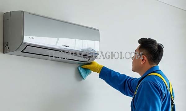 vệ sinh máy lạnh xã nhị bình