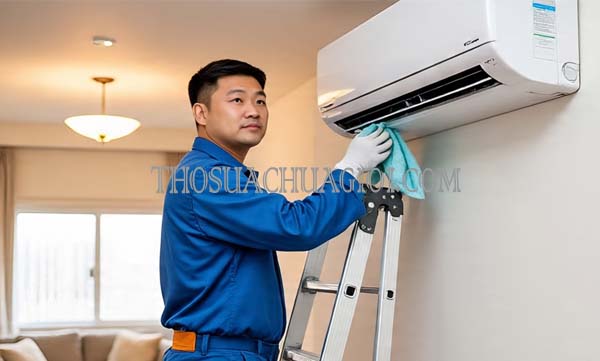 Thợ vệ sinh máy lạnh xã Phước Thạnh cũ uy tín 15 phút đến nơi