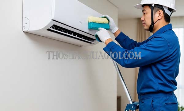 vệ sinh máy lạnh xã qui đức giá rẻ