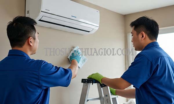 Thợ vệ sinh máy lạnh xã Qui Đức cũ liên hệ 10 phút có