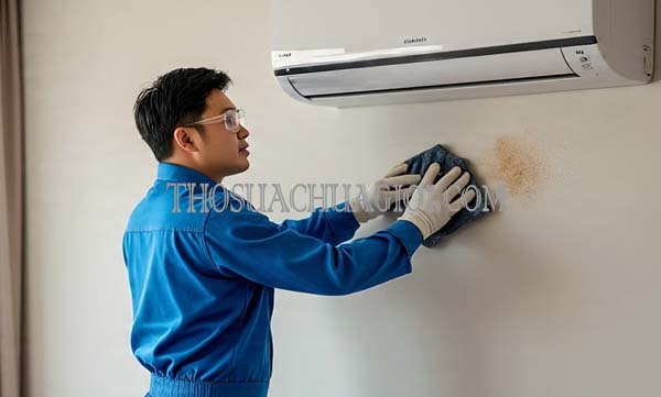 vệ sinh máy lạnh xã tân kiên uy tín
