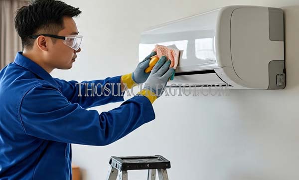 vệ sinh máy lạnh xã thới tam thôn