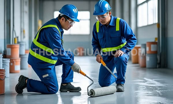 Thi công sơn Epoxy KCN Mỹ Phước mới giá rẻ 15 phút đến nơi