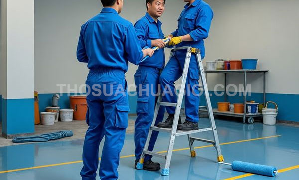 Thi công sơn Epoxy phường Bình Tây mới gọi 10 phút có mặt