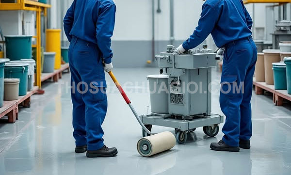 Thi công sơn Epoxy Phường Hòa Lợi mới giá rẻ 25 phút có mặt