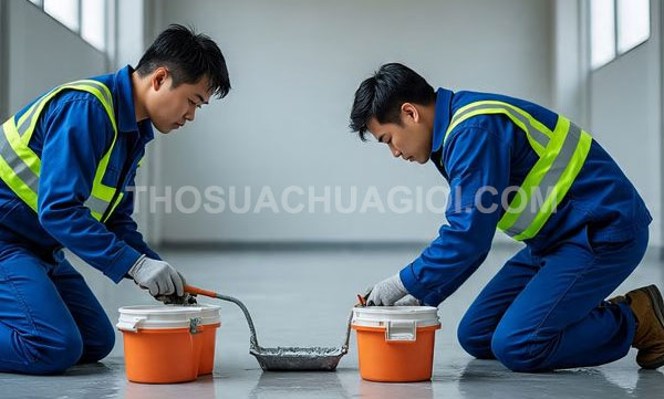 Thi công sơn Epoxy Phường Long Nguyên mới giá rẻ 15 phút đến nơi