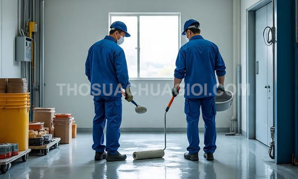 Thi công sơn Epoxy phường Long Trường mới giá rẻ 25 phút có mặt
