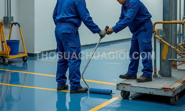 Thi công sơn Epoxy phường Xóm Chiếu mới gọi 10 phút có mặt