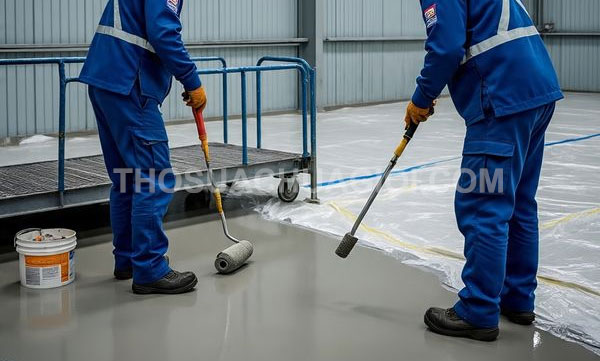 Thi công sơn Epoxy phường Xuân Hòa mới giá rẻ 15 phút đến nơi