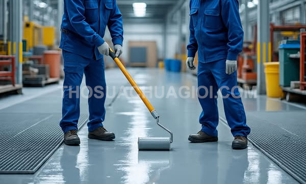 dịch vụ thi công sơn Epoxy Tại Sóng Thần