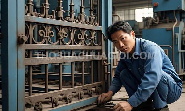 Thợ sửa cửa sắt phường Chợ Quán mới liên hệ 20 phút có