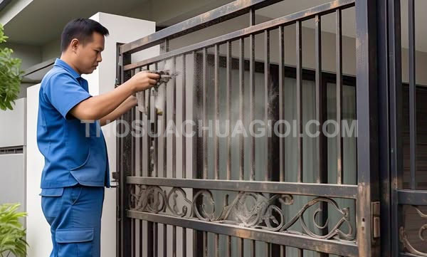 Thợ sửa cửa sắt phường Nhiêu Lộc mới giá rẻ 25 phút có mặt