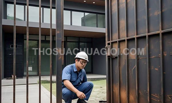Thợ sửa cửa sắt phường Phú Lâm mới giá rẻ 25 phút có mặt