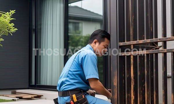 Thợ sửa cửa sắt phường Phú Thọ mới giá rẻ 15 phút đến nơi
