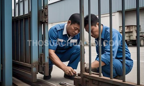 Thợ sửa cửa sắt phường Xóm Chiếu mới giá rẻ 15 phút đến nơi