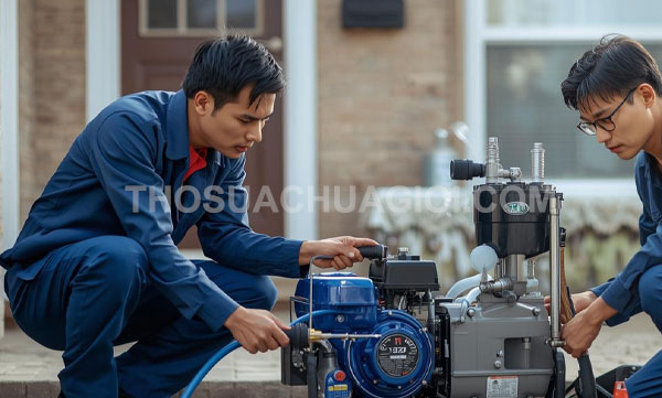 Thợ sửa máy bơm nước phường Hòa Bình mới gọi 10 phút có mặt