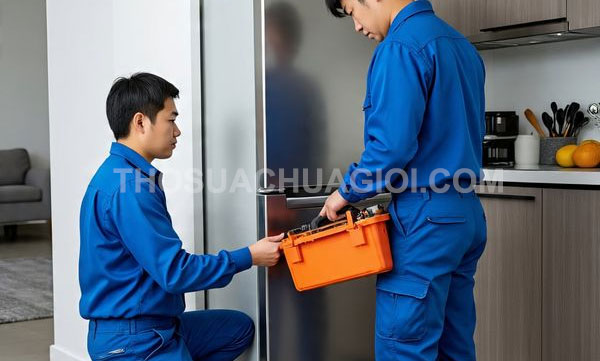Thợ sửa tủ lạnh phường Cầu Kiệu mới gọi 10 phút có mặt