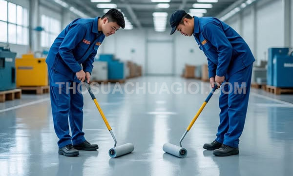 thi công sơn Epoxy KCN Việt Nam - Singapore