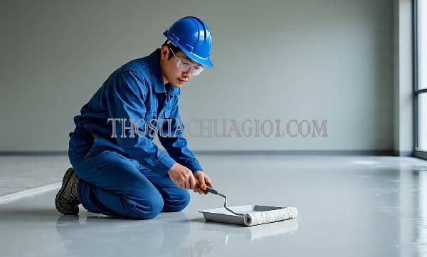 Thi công sơn Epoxy phường An Lợi Đông cũ chất lượng 25 phút có