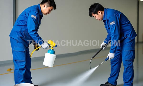 Thi công sơn Epoxy phường Bình Thới mới gọi 10 phút có mặt
